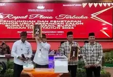 Pengundian Nomor Urut Kedua Paslon Bupati dan Wakil Bupati Kabupaten Rokan Hilir